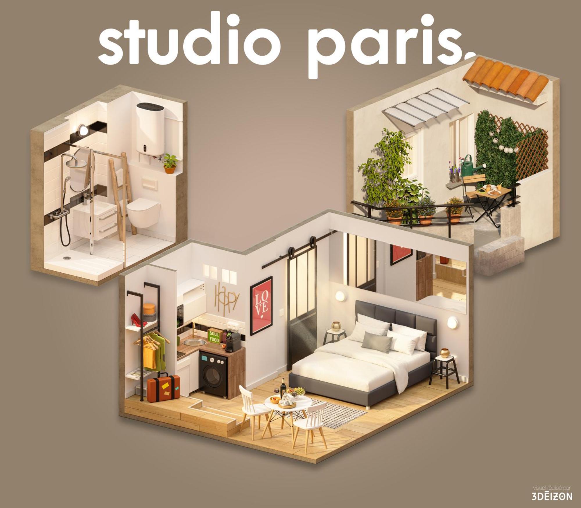 Studio Terrasse Privee 5 Min To Eiffel Tower Париж Екстериор снимка